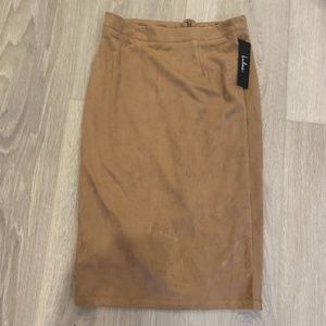 Lulus Suede Pencil Skirt